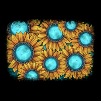 Sunflower Gemstone Background Premium Tee | Teevron