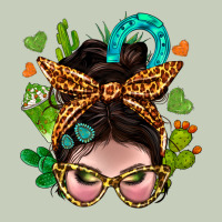Western  Messy Bun With Cactus Long Sleeve Tee | Teevron