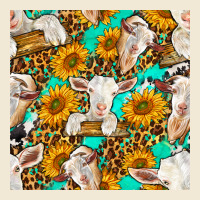 Sunflowers And Goat Western Seamless Pattern Premium Tee | Teevron