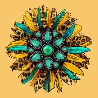 Turquoise Leopard Sunflower Vintage Hoodie | Teevron