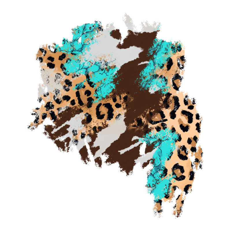 Cowhide Leopard Turquoise Patch Urban Heavy Tee by AdoDesignShop | Teevron