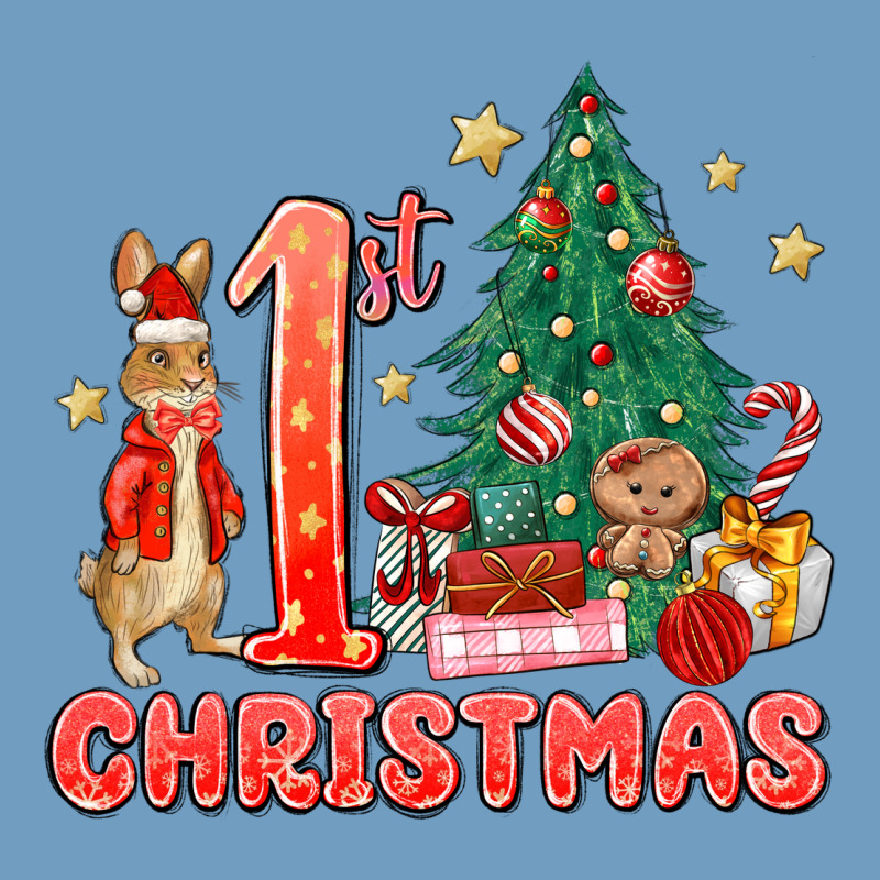 Red Christmas Bunny 1st Christmas Urban Heavy Tee by MaliasSmallBusiness | Teevron