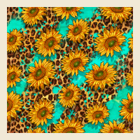 Sunflowers And Leopard Western Seamless Pattern Premium Tee | Teevron