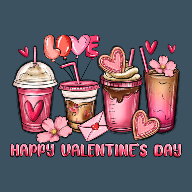 Happy Valentine's Day Coffee Cups Urban Heavy Tee by MaliasSmallBusiness | Teevron