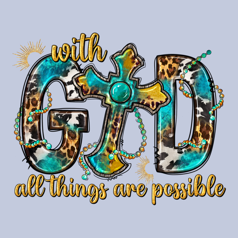 With God All Things Are Possible With Cross Long Sleeve Tee by BundleAndBundleShop | Teevron