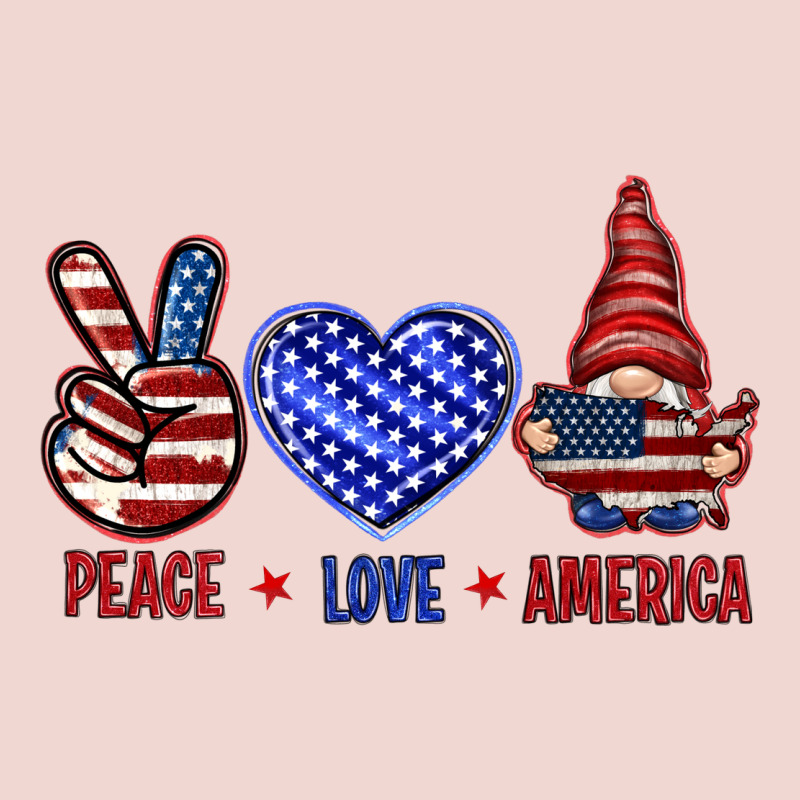 Peace Love America With Gnome 4th Of July Premium Sweatshirt by HowdyJamesFarm | Teevron