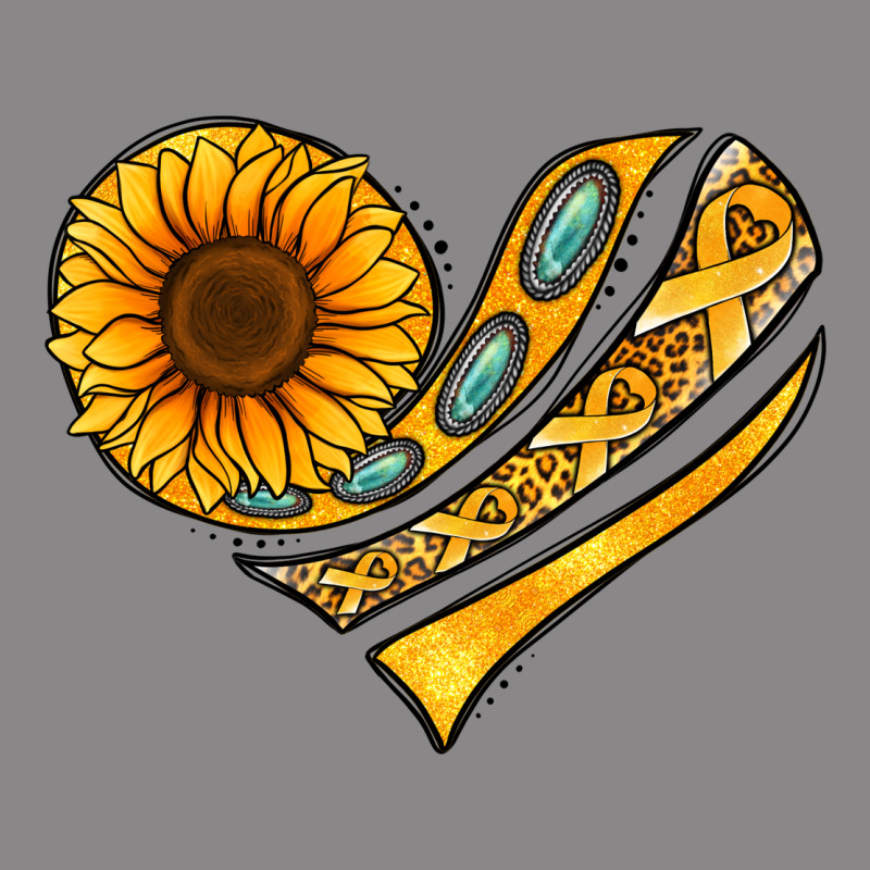 Childhood Cancer Awareness Heart Vintage Tee by NancyCooperArtShop | Teevron