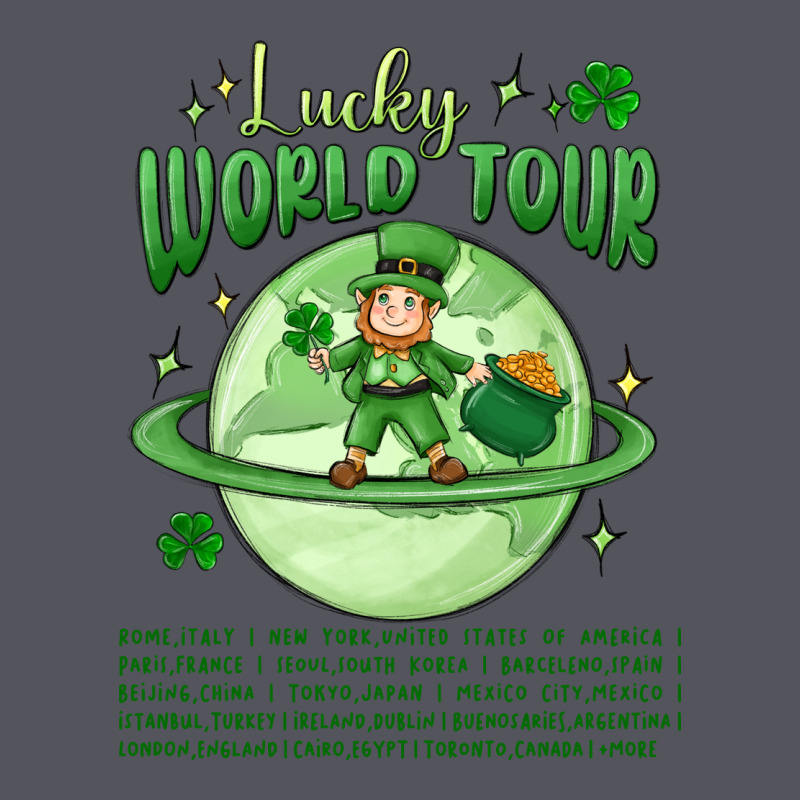 Lucky World Tour St. Patricks Day Vintage Hoodie by MaliasSmallBusiness | Teevron