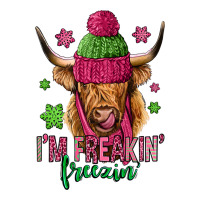 i'm freakin freezin pink christmas long haired cow | Teevron