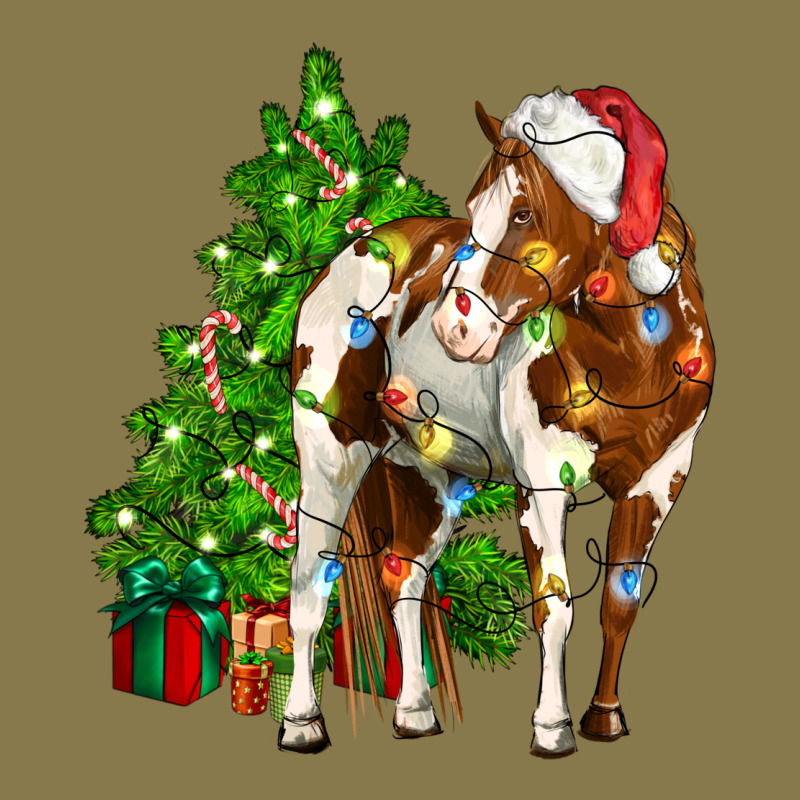 American Paint Horse Christmas Tree Premium Hoodie by CowGirlArtShop | Teevron