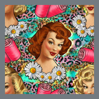 Hairdresser Western Girl And Hair Curler Seamless Pattern Bbs Heavyweight Sweatshirt | Teevron