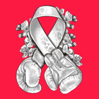 Lung Cancer White Ribbon With Boxing Gloves Zipper Hoodie | Teevron