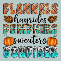 Flannels Hayrides Pumpkins Sweaters Bonfires Heavy Core Tee | Teevron