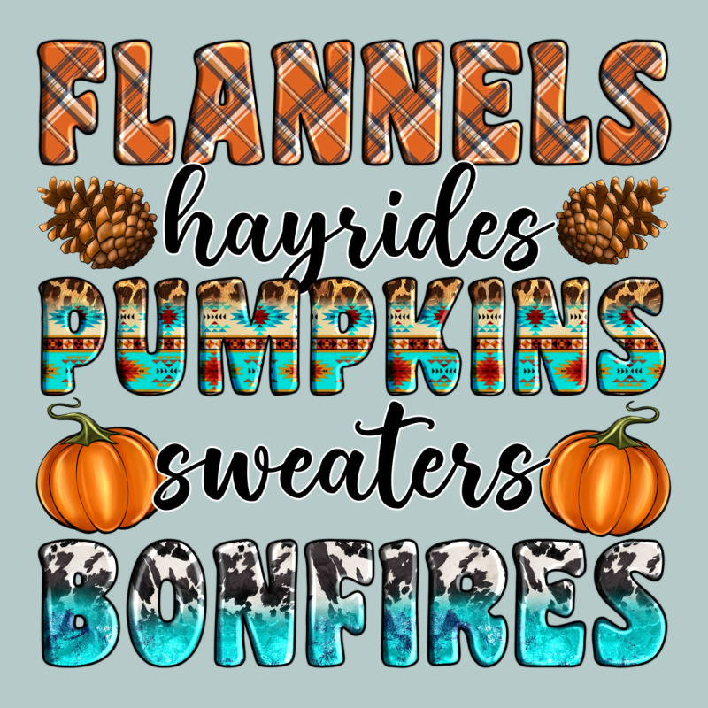 Flannels Hayrides Pumpkins Sweaters Bonfires Heavy Core Tee by Artiststas | Teevron