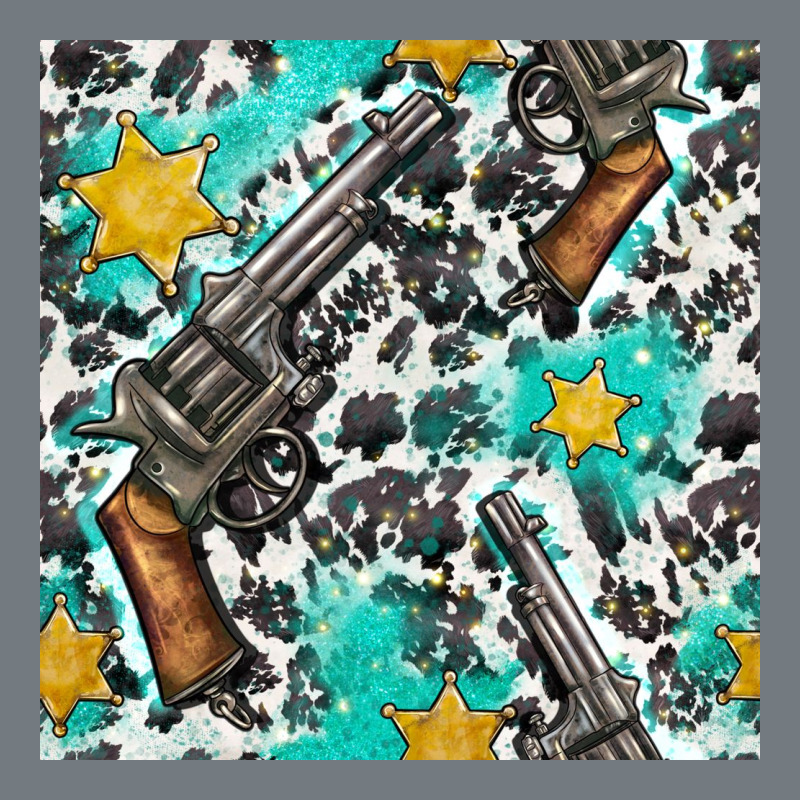 Western Gun And Sheriff Stars With Cowhide Seamless Pattern Heavyweight Sweatshirt by BundleAndBundleShop | Teevron