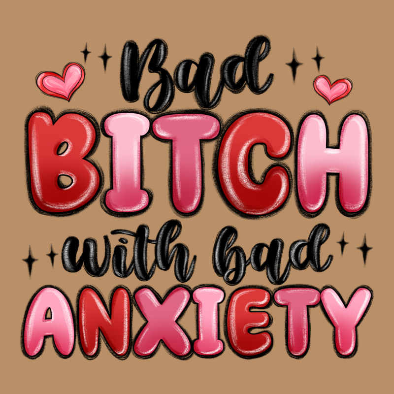 Bad Bitch With Bad Anxiety Vintage Hoodie by MaliasSmallBusiness | Teevron