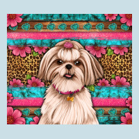 Shih Tzu Floral Tumbler Ladies Tee | Teevron