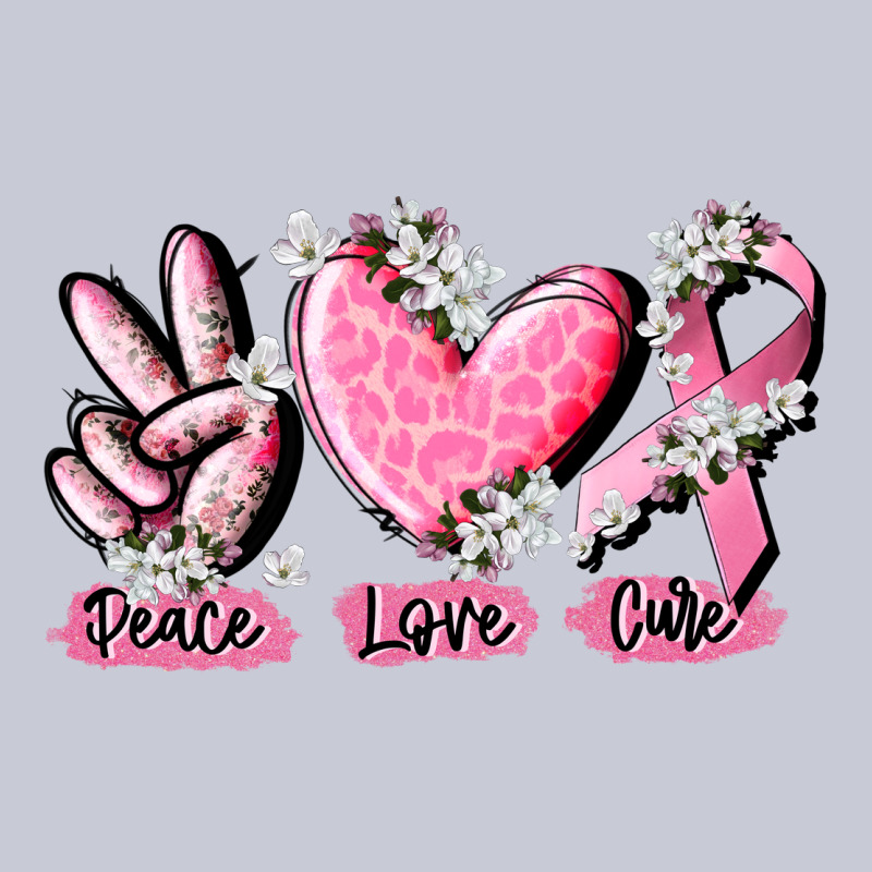 Peace Love Cure Breast Cancer Heavyweight Hoodie by CowGirlArtShop | Teevron