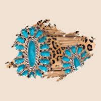 Gemstone Wood Leopard Patch Urban Heavy Tee | Teevron