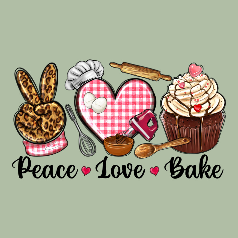 Peace Love Bake Urban Heavy Tee by NancyCooperArtShop | Teevron