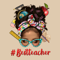 Afro Messy Bun Best Teacher With Leopard Glasses Bbs Heavyweight Sweatshirt | Teevron