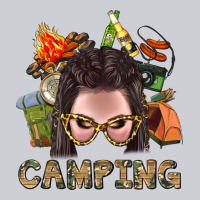 Camping Braid Hair Woman With Fire Bbs Heavyweight Sweatshirt | Teevron