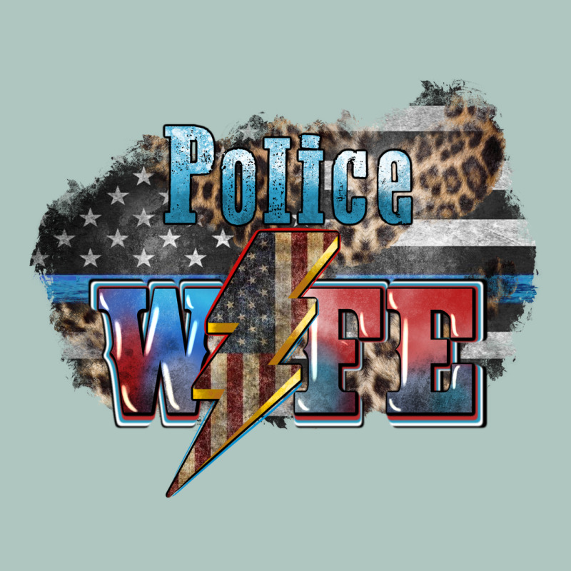 Police Wife Lightning Bolt 4th Of July Premium Sweatshirt by HowdyJamesFarm | Teevron