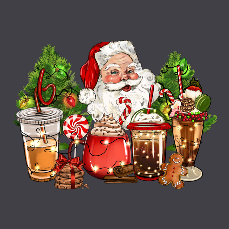 Christmas Santa Coffee Cups Heavyweight Hoodie by CowGirlArtShop | Teevron