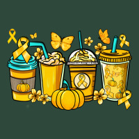 Childhood Cancer Coffee Cups Yellow Ribbon Zipper Hoodie | Teevron