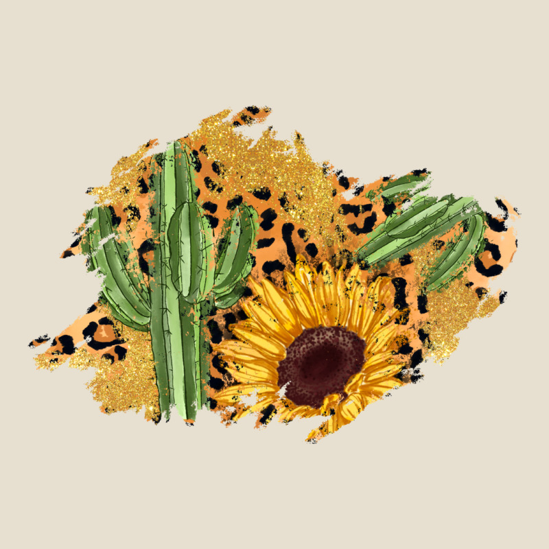 Cactus Leopard Sunflower Glitter  Patch Urban Heavy Tee by AdoDesignShop | Teevron
