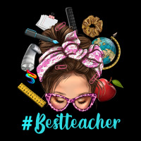 Best Teacher Messy Bun Bbs Heavyweight Sweatshirt | Teevron