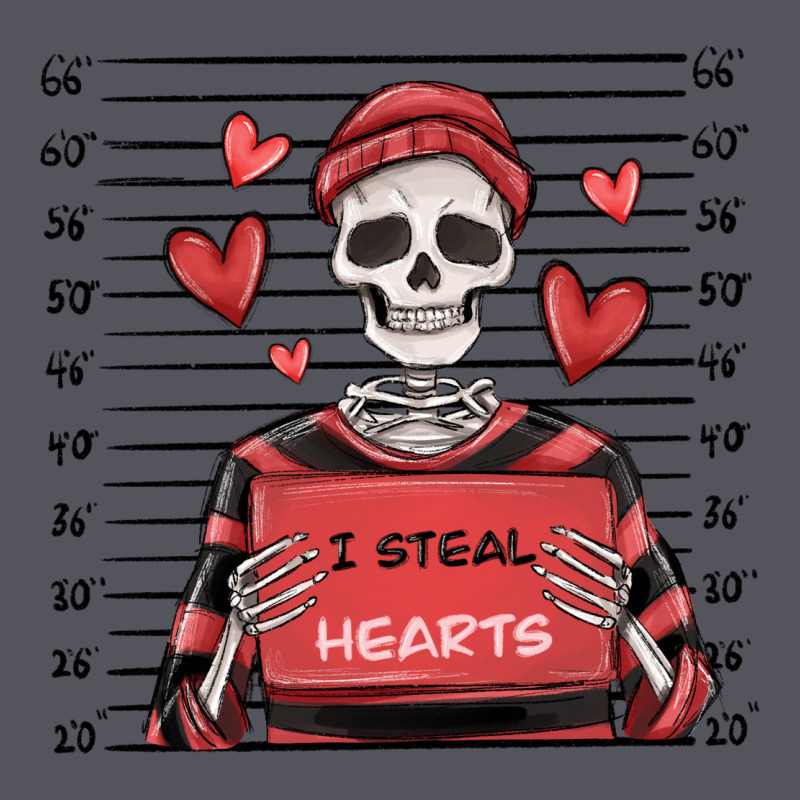 I Steal Hearts Skeleton Valentine's Day Vintage Hoodie by MaliasSmallBusiness | Teevron