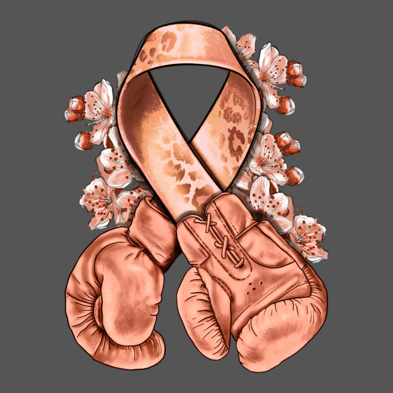 Uterine Cancer Peach Ribbon With Boxing Gloves Zipper Hoodie by NancyCooperArtShop | Teevron