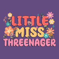 Little Miss Threenager Vintage Hoodie | Teevron