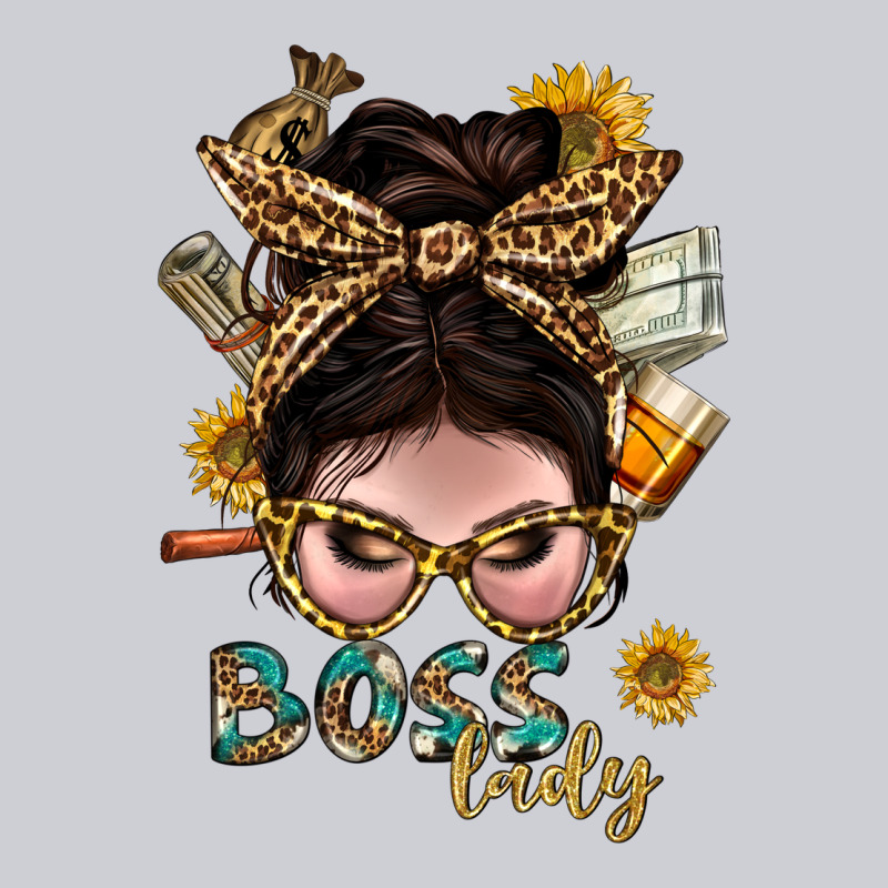 Western Messy Bun Boss Lady With Money Heavyweight Sweatshirt by BundleAndBundleShop | Teevron