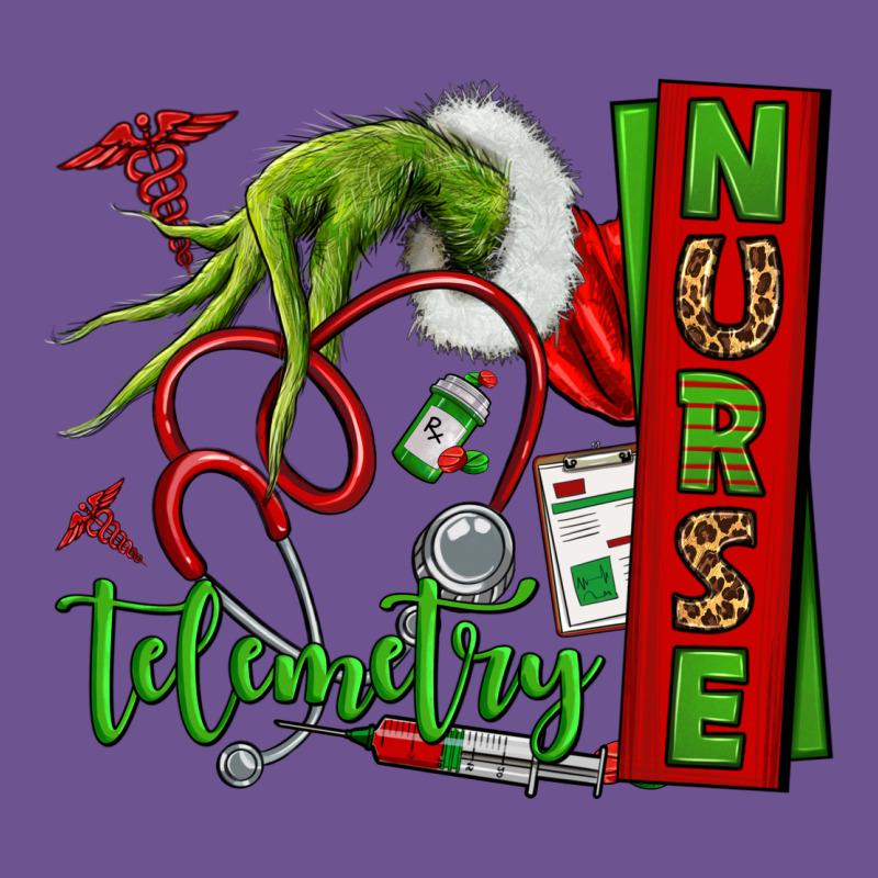 Grinch Hand Telemetry Nurse Vintage Tee by NancyCooperArtShop | Teevron