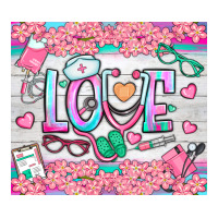 watercolor love nurse tumbler | Teevron