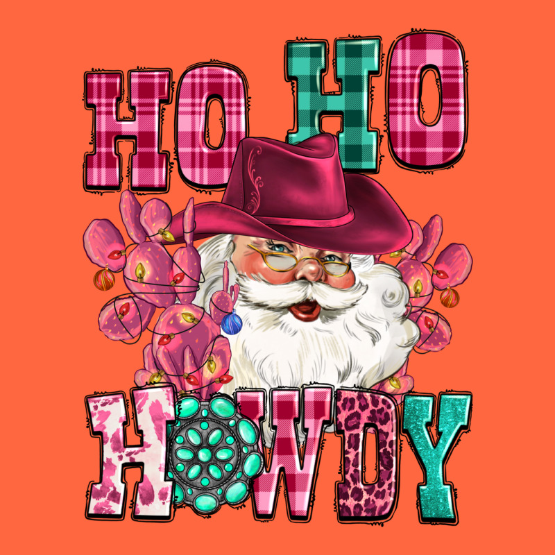 Ho Ho Howdy Santa Pink Christmas Premium Hoodie by CowGirlArtShop | Teevron