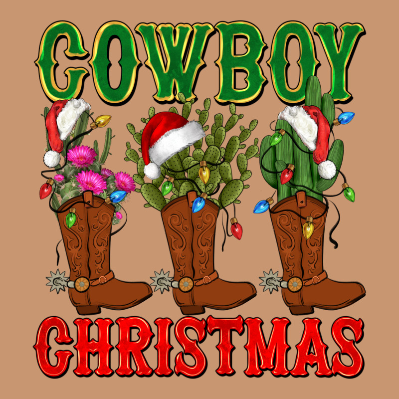 Cowboy Christmas Boots Cactus Heavyweight Hoodie by CowGirlArtShop | Teevron