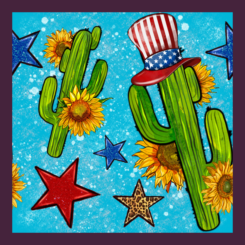 4th Of July Cacti Seamless Pattern Premium Tee by BundleAndBundleShop | Teevron