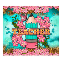 teacher floral pencil tumbler | Teevron