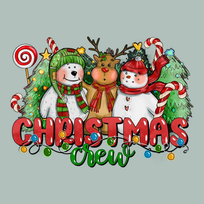 Christmas Crew Polar Bear Reindeer And Snowman Heavyweight Hoodie by CowGirlArtShop | Teevron