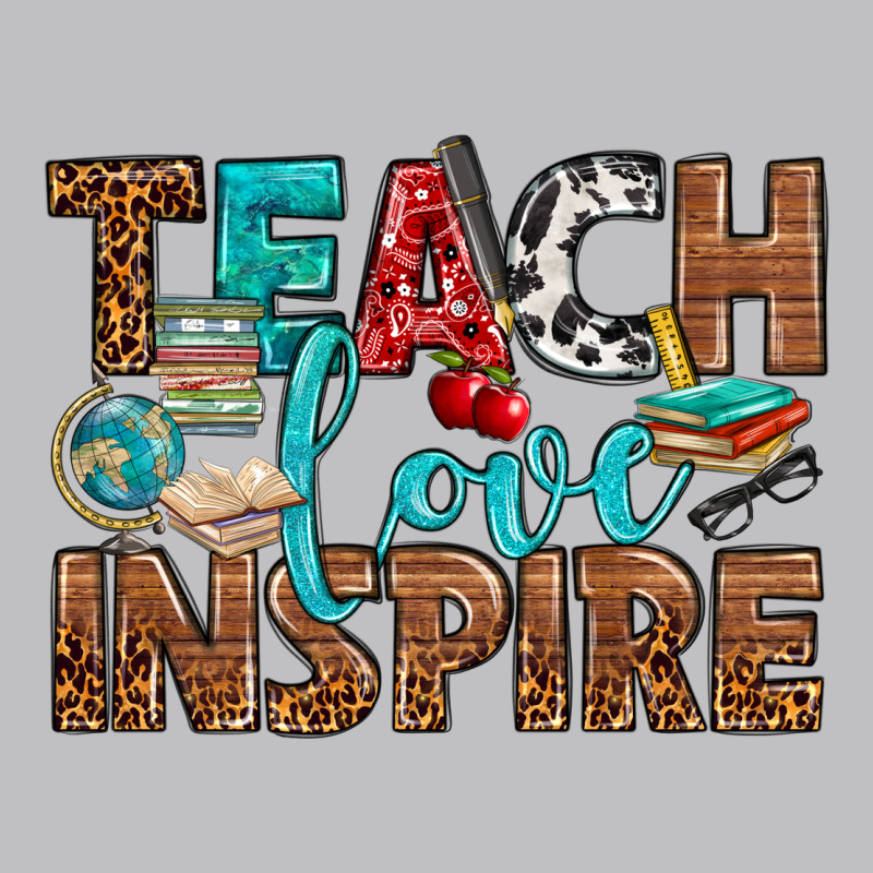Teach Love Inspire With Leopard Long Sleeve Tee by BundleAndBundleShop | Teevron