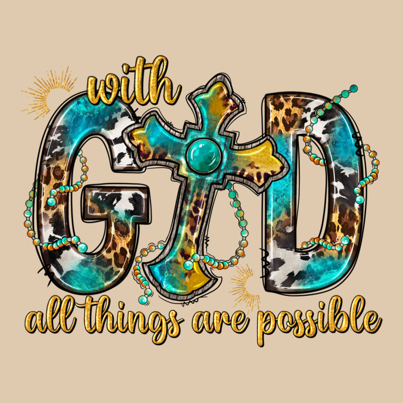 With God All Things Are Possible With Cross Heavyweight Sweatshirt by BundleAndBundleShop | Teevron