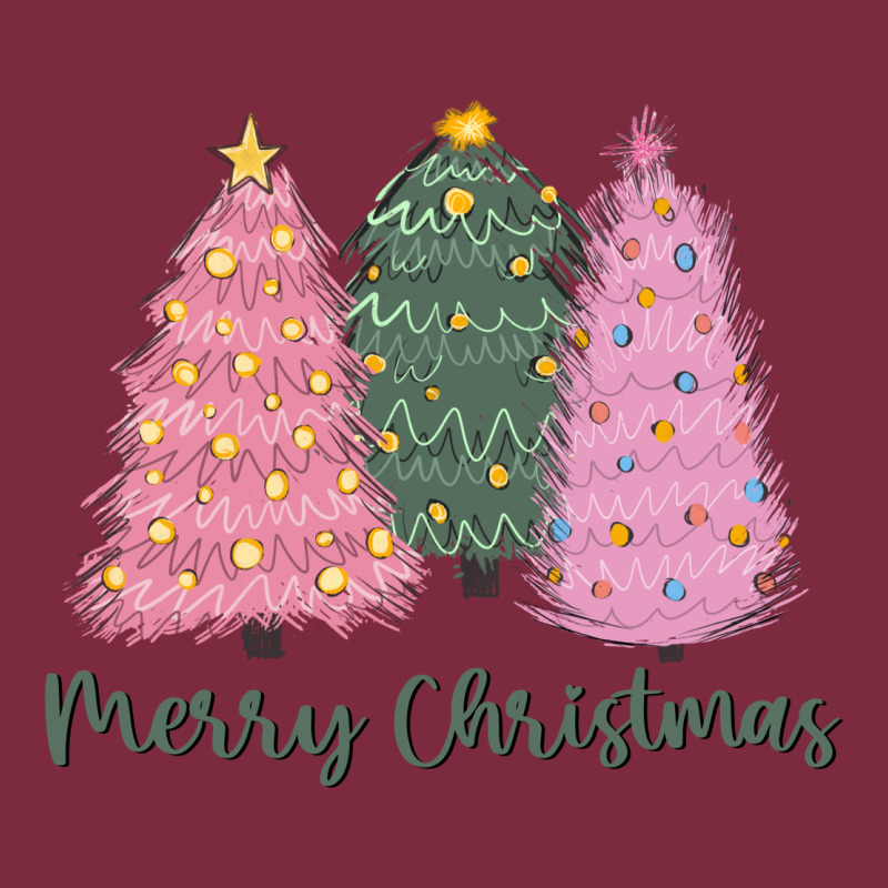 Merry Christmas Trees Premium Hoodie by CowGirlArtShop | Teevron