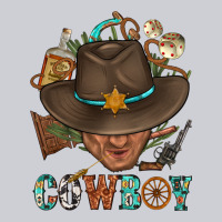 Western Cowboy Portrait With Cactus Heavyweight Sweatshirt | Teevron