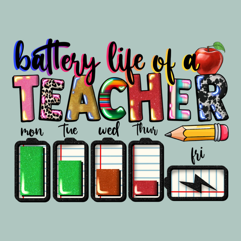 Battery Life Of A Teacher Premium Sweatshirt by CowGirlArtShop | Teevron