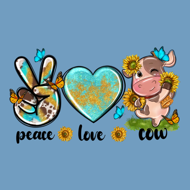 Peace Love Cute Cow Urban Heavy Tee by NancyCooperArtShop | Teevron