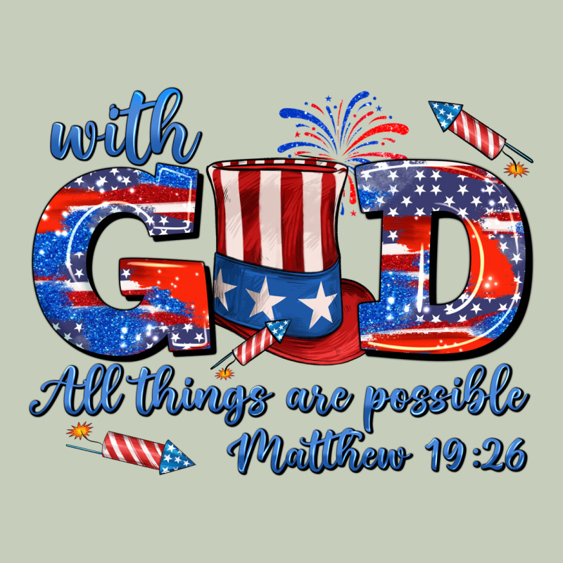 With God All Things Are Possible Usa Ladies Tee by AdoDesignShop | Teevron
