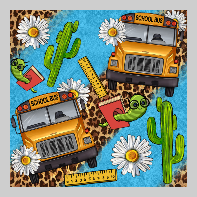 School Bus Seamless Pattern Premium Tee by BundleAndBundleShop | Teevron